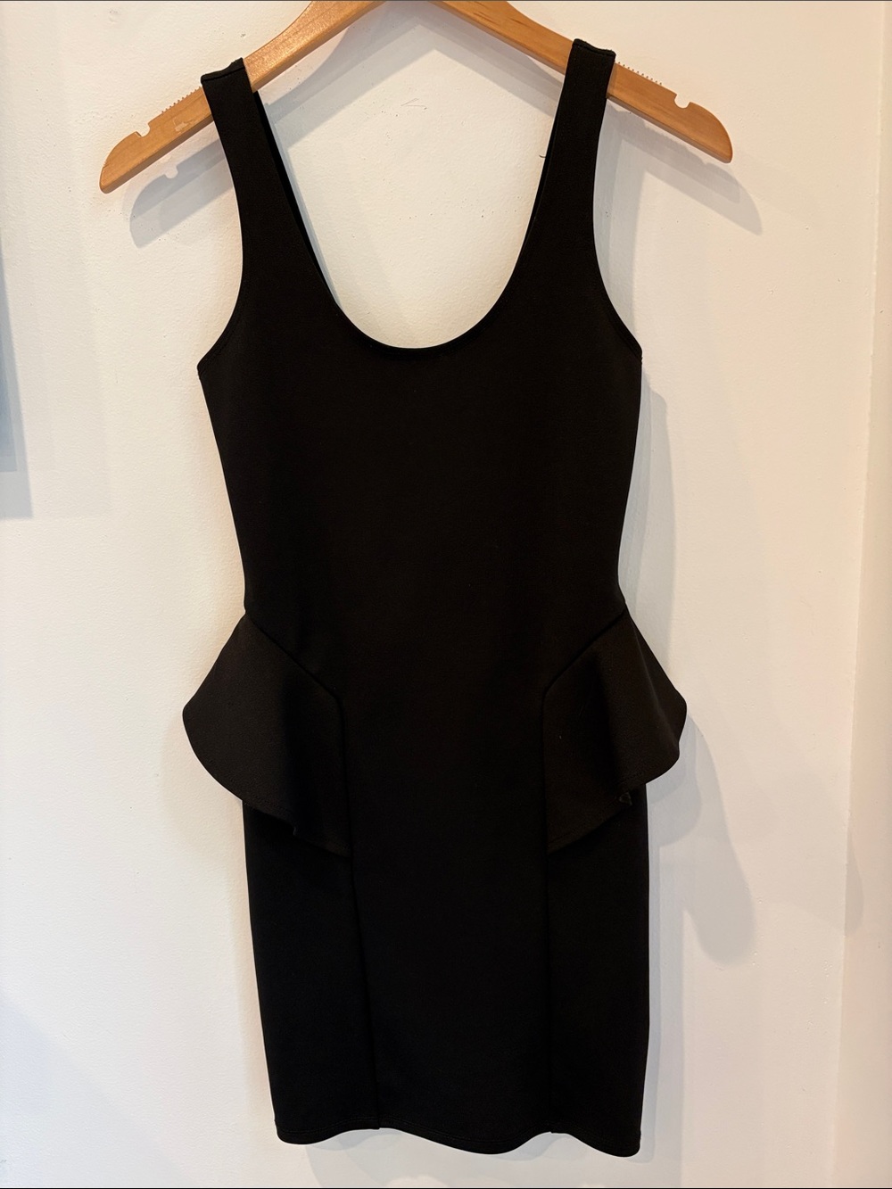 Sexy Black Peplum Bodycon Dress - Women's Black Dress